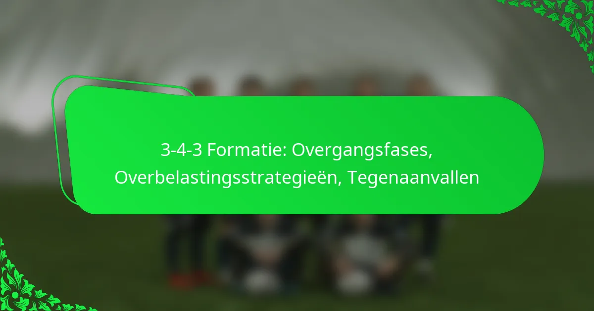 3-4-3 Formatie: Overgangsfases, Overbelastingsstrategieën, Tegenaanvallen